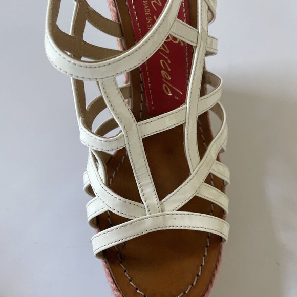 Paloma Barcelo Platform Shoe Wedge Strappy Hippie Sandal Patent Leather BOHO 7.5 - Picture 9 of 13